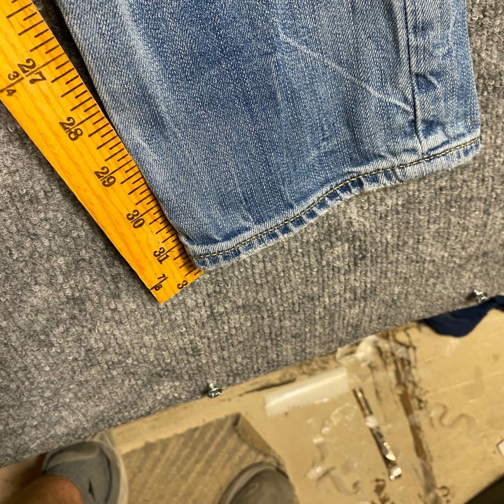 American‎ Eagle Mens Skinny Core Flex Distressed Patched Jeans Blue 32x34 - Picture 5 of 11